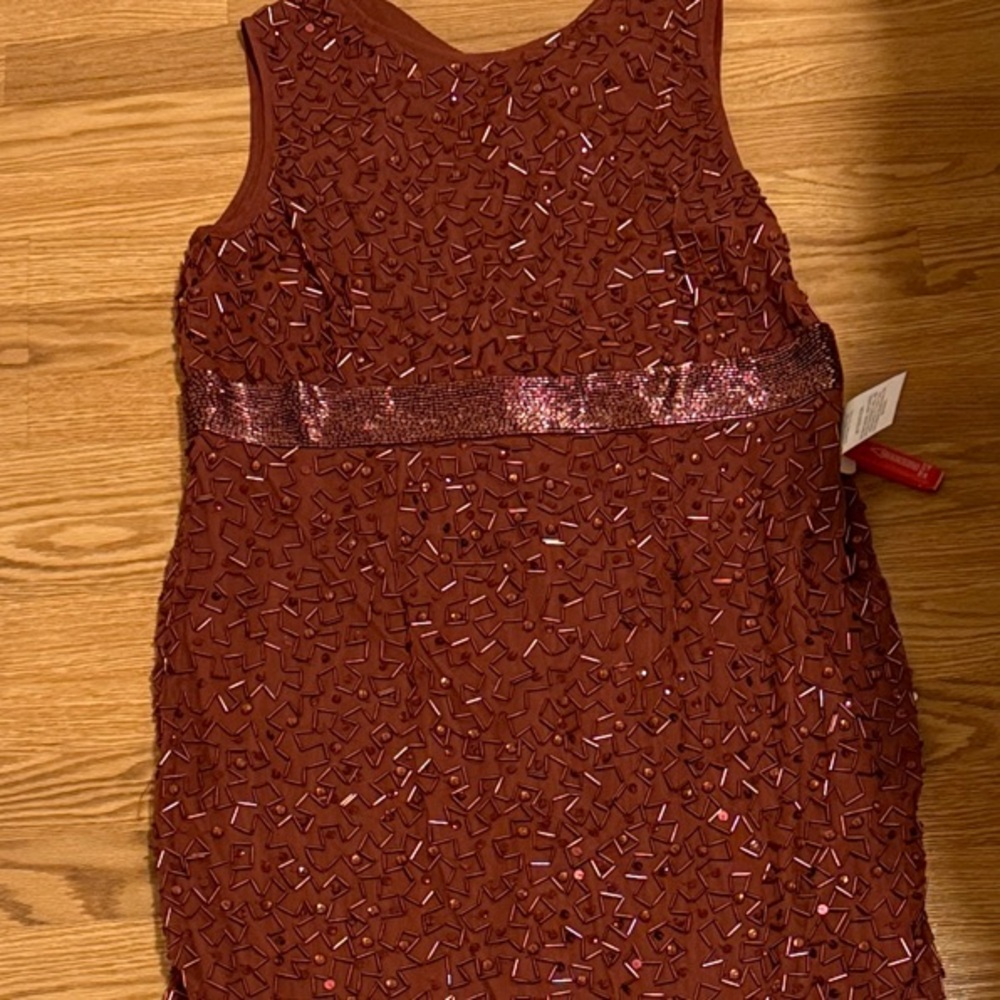 Mac Duggal Textured Burgundy Midi Dress